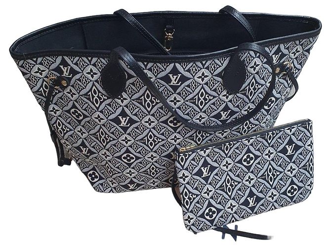 Louis Vuitton Neverfull MM Jaquard Since Schwarz NEUF