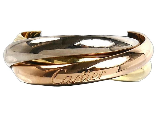 Anello Cartier Trinity in oro rosa giallo e bianco 18K