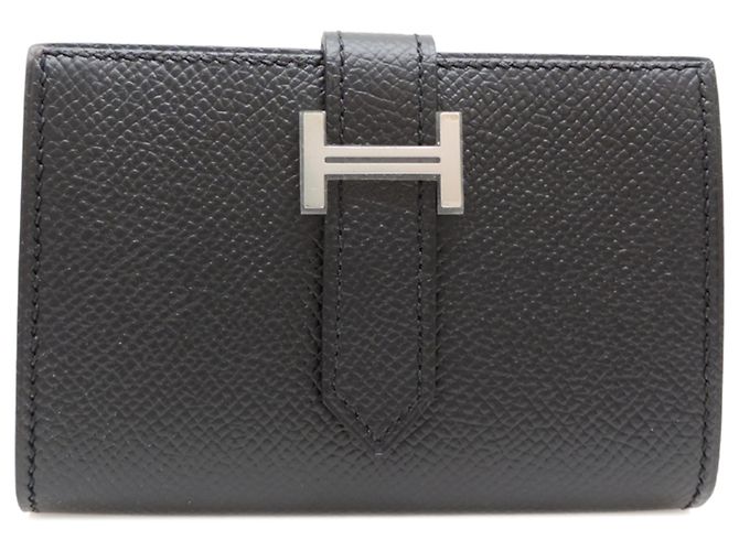 Hermès Bearn Mini Kartenetui Schwarz