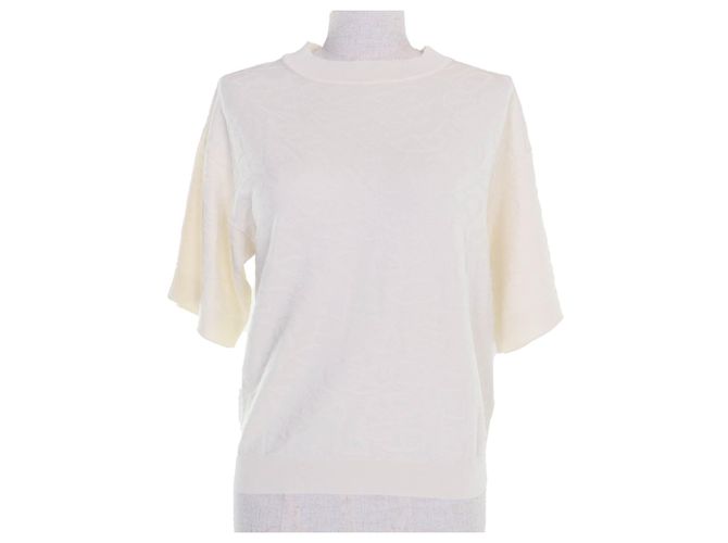 Hermès Hermes Naoussa Chne Dunkel Ivory Silk Knit Crudo