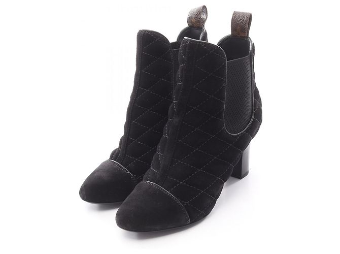 Botas Louis Vuitton Monogram Marrom Preto