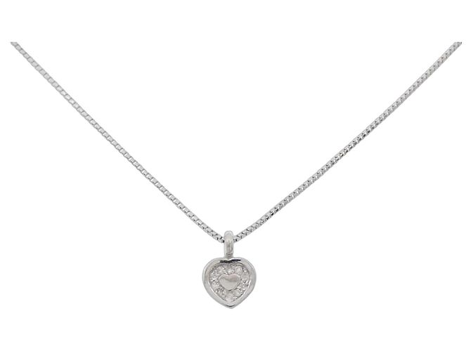 Autre Marque Collar de platino y diamantes Plata