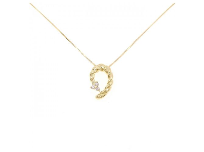 Autre Marque Collar de diamante rosa Au750 Dorado