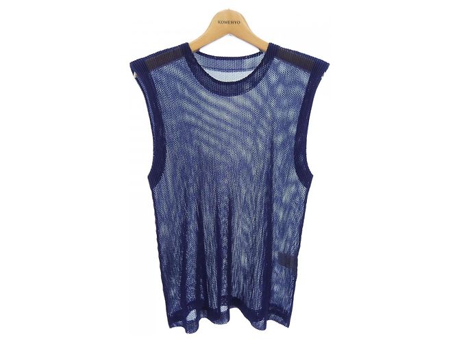 Autre Marque Top Pleats Please Blu Blu navy