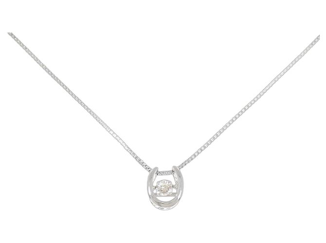 Autre Marque Collana con Diamanti Pt900/Pt850 Argento