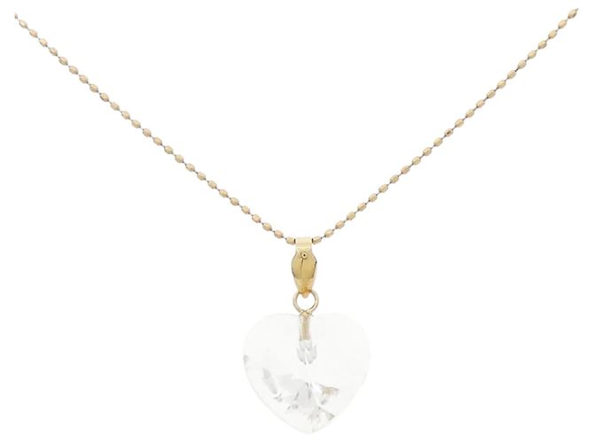 Autre Marque Collana Cuore in Quarzo Au750 D'oro