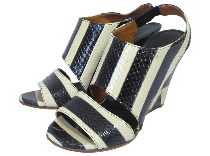 Chloé Sandali con zeppa Chloe Nero Bianco