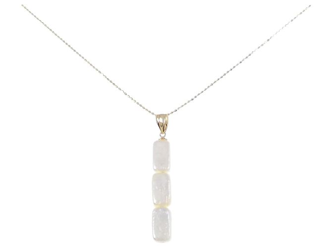 Autre Marque Collar de perlas de agua dulce Au750 Dorado