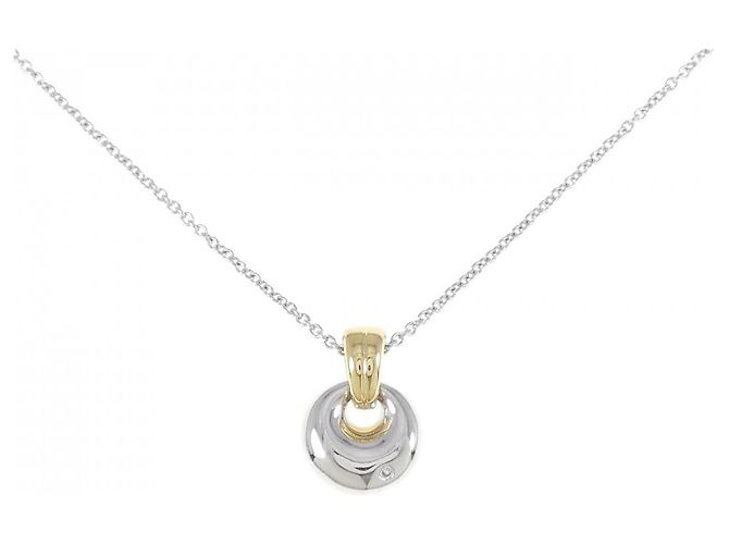 Autre Marque Collar de oro amarillo y oro blanco Au750 con diamantes