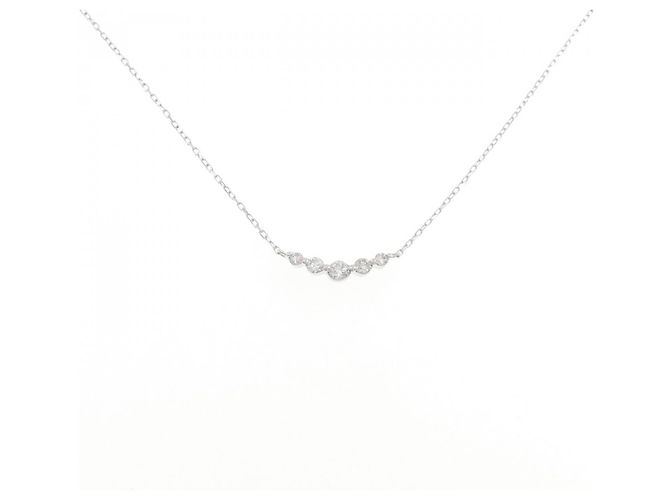 Autre Marque Au750 Diamant Halskette Silber