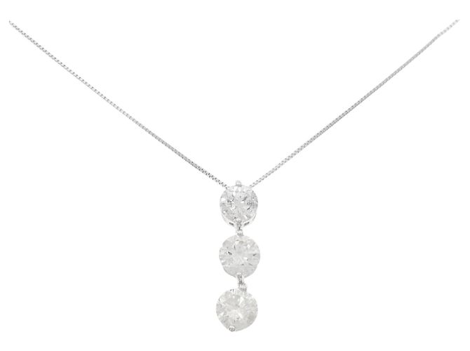 Autre Marque Au750 Diamant-Halskette Silber