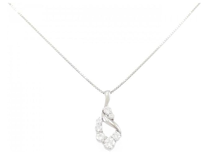 Autre Marque Collana in platino e diamanti Argento