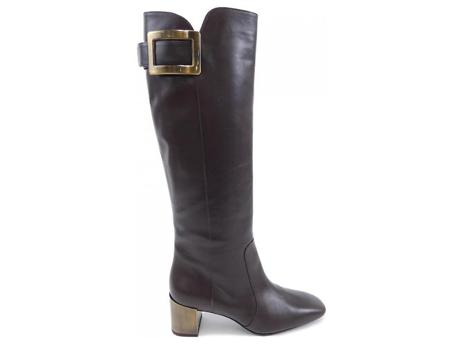 Roger Vivier Long Boots Brown