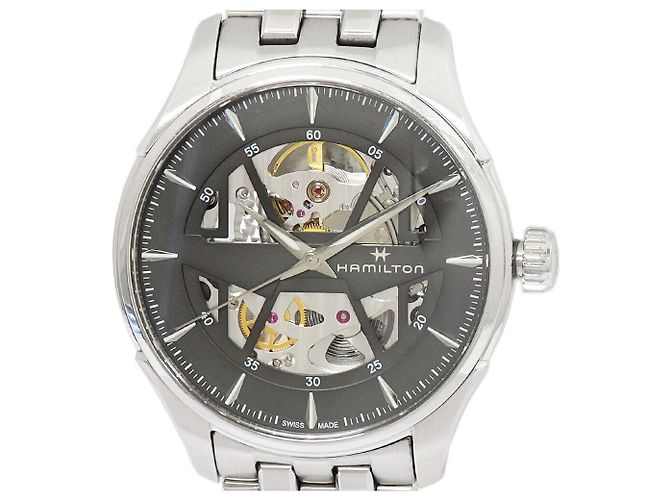 Autre Marque Hamilton Jazzmaster Skeleton Edelstahl Schwarz