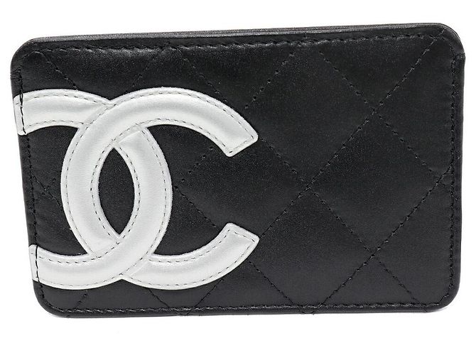 Chanel Cambon Line Calf Card Case Black