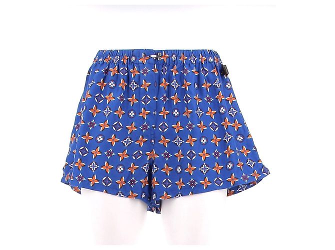 Louis Vuitton Blaue Shorts mit Monogramm