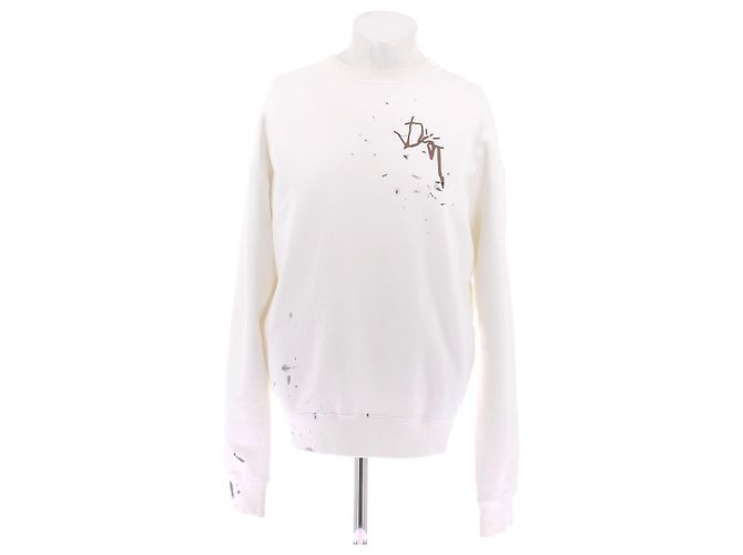 Dior Weißer Pullover mit Flecken 