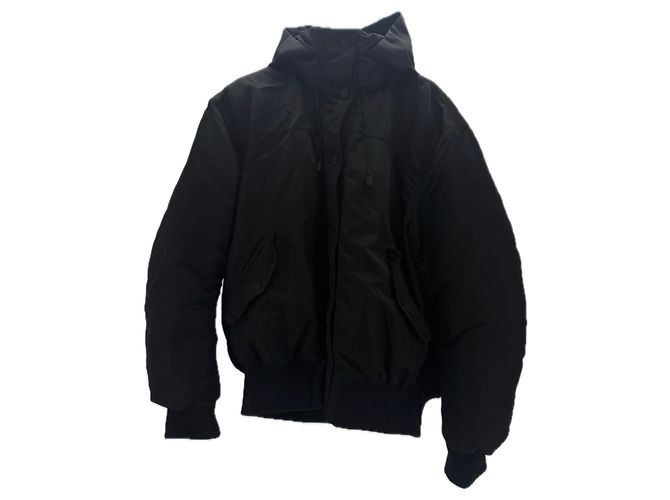 Giacca Bomber Lacoste con logo nera Nero