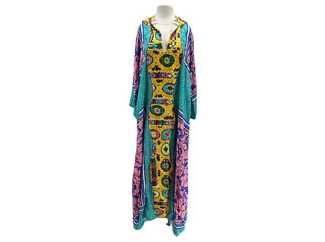 Autre Marque RIANNA + NINA Printed Silk Maxi Dress Multiple colors