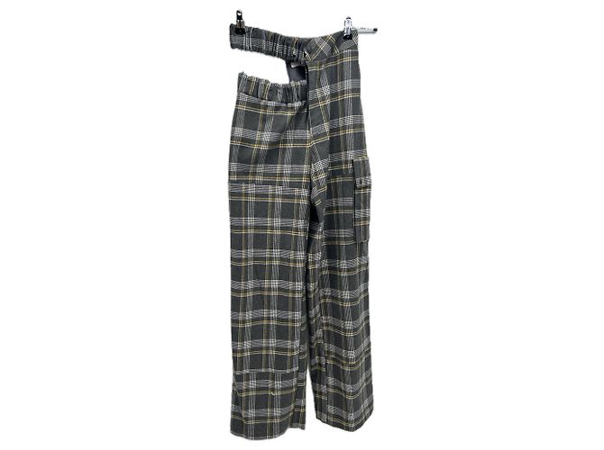 Autre Marque ELLEME Karo Hose Grau