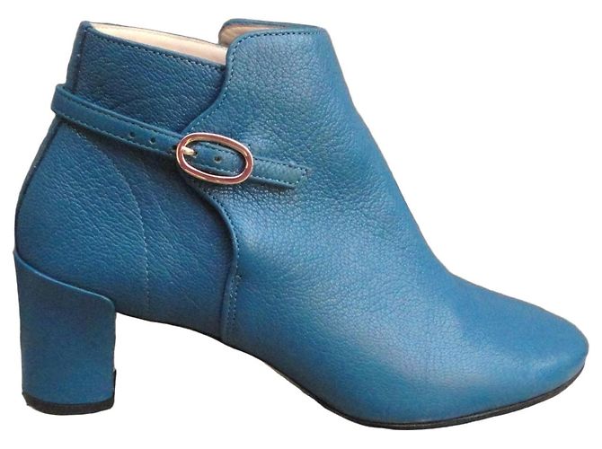 Botines de cuero azul Repetto