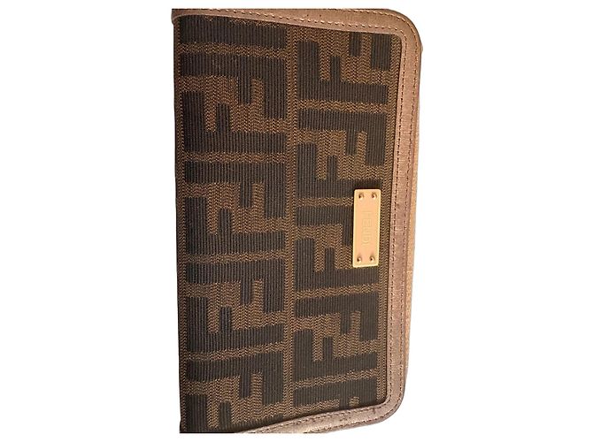 Portafoglio Fendi Monogramma Marrone e Oro Gold hardware