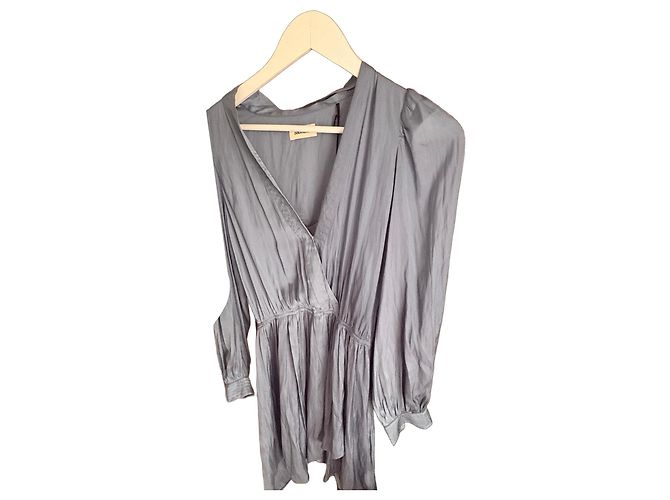 Vestido corto de seda azul Zadig & Voltaire