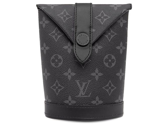 Pochette Envelope Louis Vuitton Black Monogram Eclipse Nero