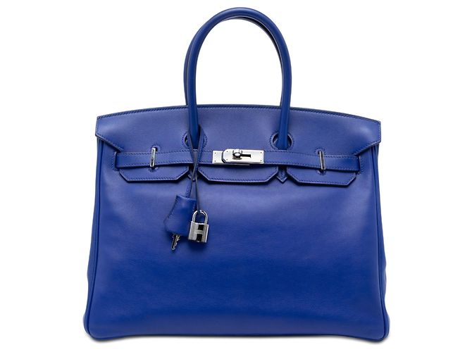 Hermès Blue Swift Birkin Retourne 35 Bleu