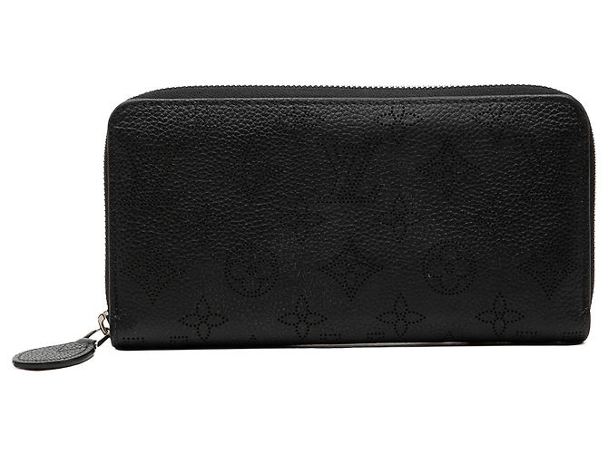 Carteira longa Zippy Monogram Mahina preta Louis Vuitton Preto