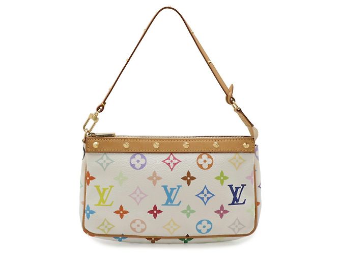 Louis Vuitton Monogram Multicolor Pochette Accessoires Bianco Multicolore Monogramma