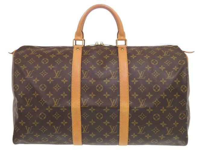 Bolsa Boston Louis Vuitton Keepall 50 Monogram Marrom Monograma