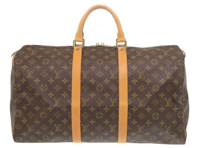 Borsa Boston Louis Vuitton Keepall 50 Monogram Marrone Monogramma