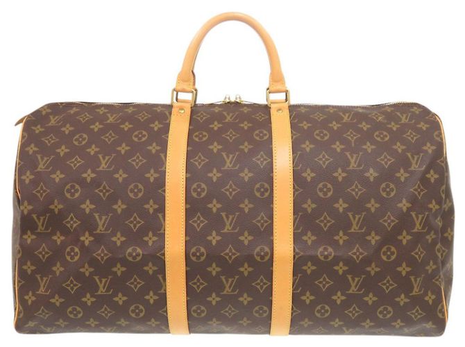 Sac Boston Louis Vuitton Keepall 55 Monogram Marron Monogramme