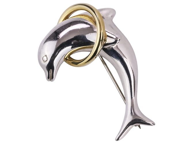 Set di spille delfino Tiffany & Co. Argento D'oro