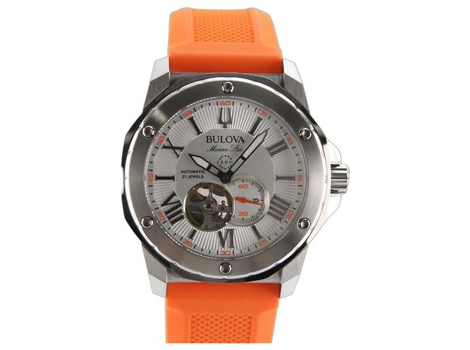 Bulova Marine Star Relógio Automático - Pulseira Laranja