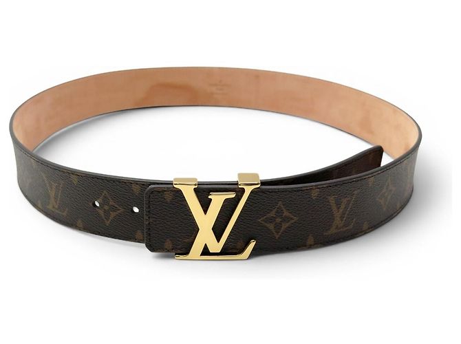 LOUIS VUITTON INITIALS M9608U T90 MONOGRAM CANVAS GÜRTEL Braun