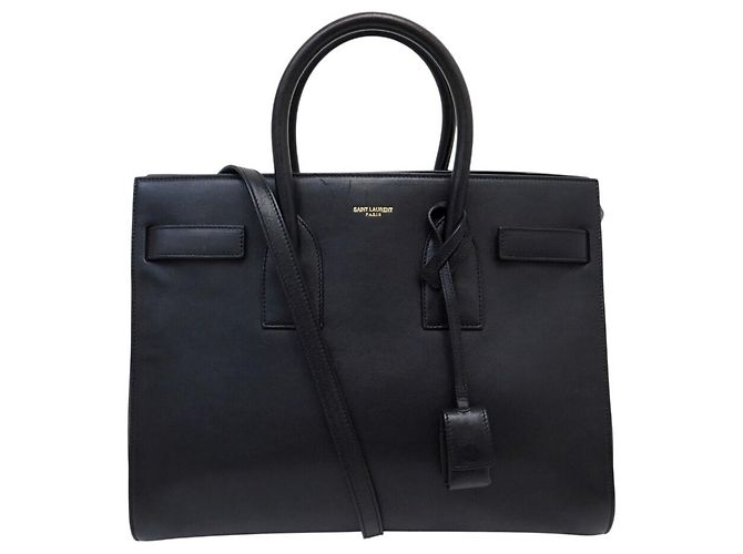 BOLSA SAINT LAURENT DE JOUR SMALL 324823 EM COURO PRETO COM ALÇA