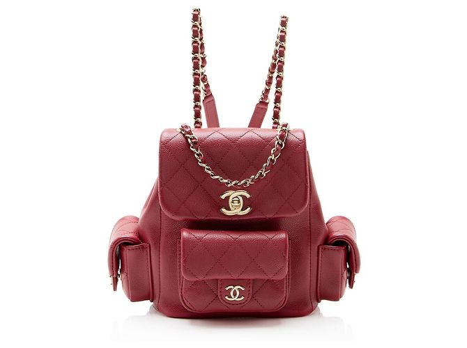Gabrielle Chanel Caviar Leather Cargo Duma Small Backpack Pink