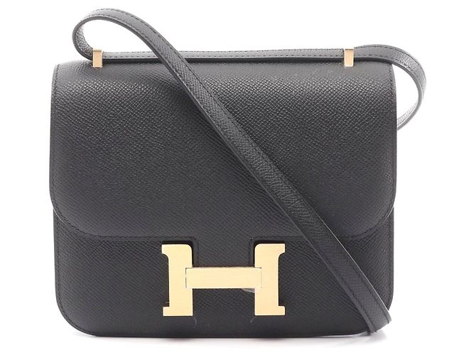 Hermès Borsa a tracolla in pelle Hermes Constance 3 Mini Nero
