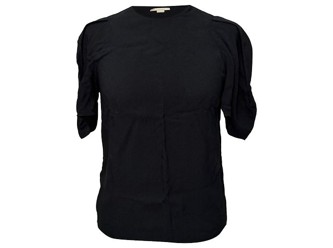 Stella Mc Cartney Stella McCartney Bluse mit Puffärmeln aus schwarzer Viskose