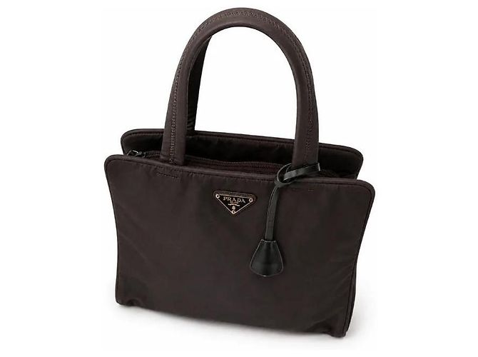 Bolsa Prada em nylon marrom Monograma