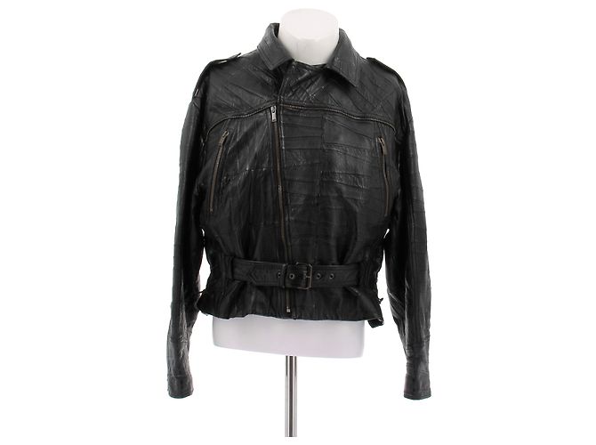Saint Laurent Lederjacke Schwarz