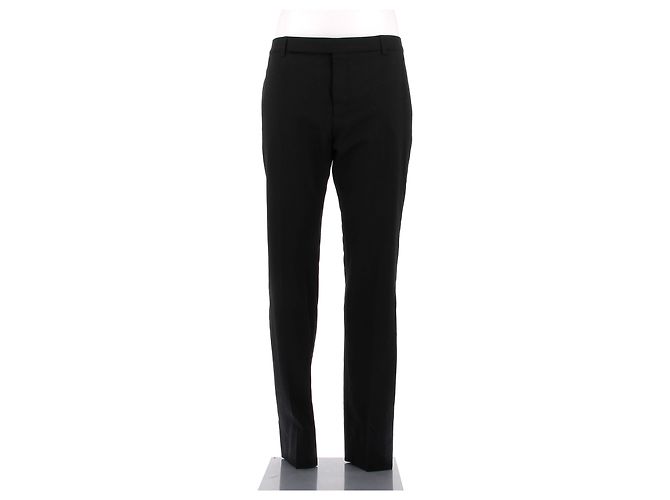 Saint Laurent Schwarze Wollhose Gr 48