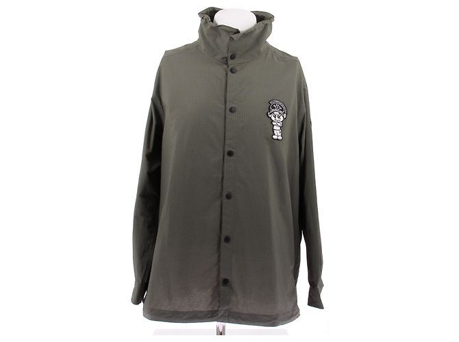 Camicia Moncler Kaki in Cotone M Cachi