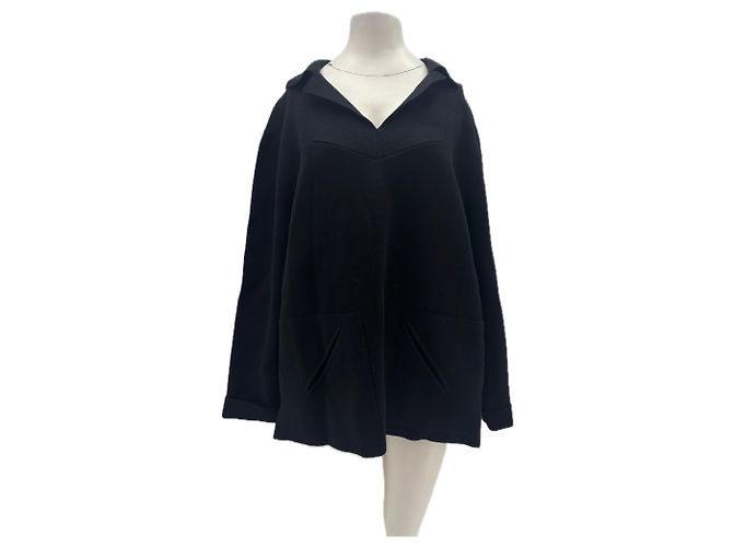 Autre Marque FURSAC Pullover aus Baumwolle Schwarz mit Tasche