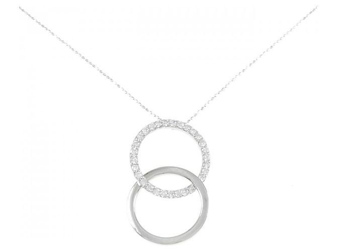 Autre Marque Collana in oro bianco e diamanti Au750 Argento