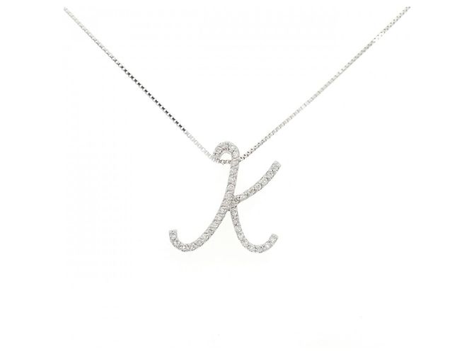 Autre Marque Au750 Diamant-Halskette Silber
