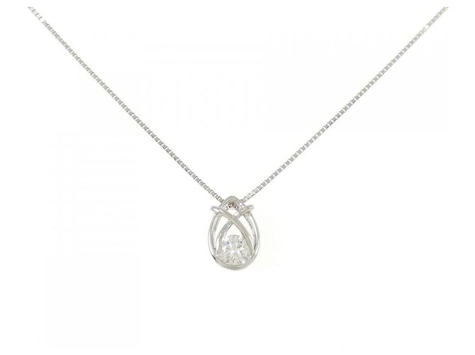 Autre Marque Collana in platino e diamanti Argento