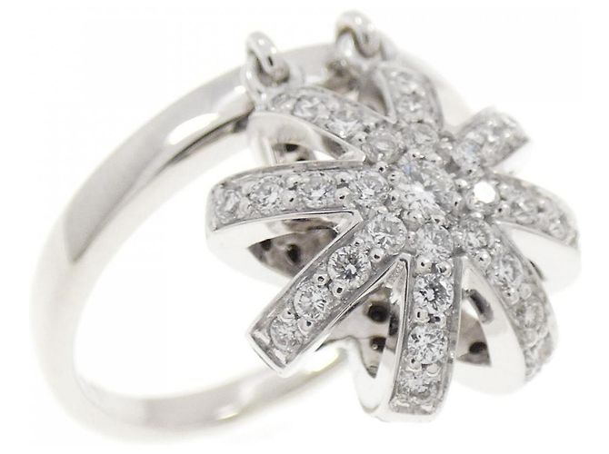 Autre Marque Au750 Weißgold Diamantring Silber